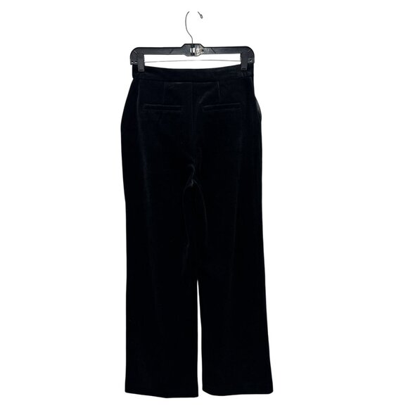 AVEC LES FILLES Women Black Velvet Dress Pants 2 - Picture 4 of 7